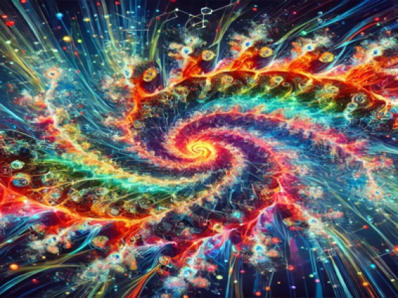AI-generated image using Mandelbrot style fractal.